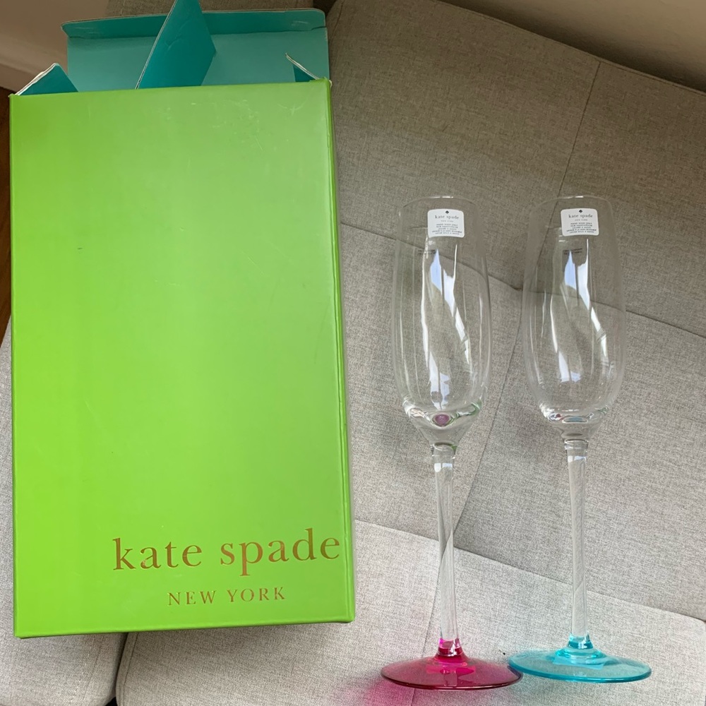 Brand New Kate Spade Fizz Click Champagne flutes